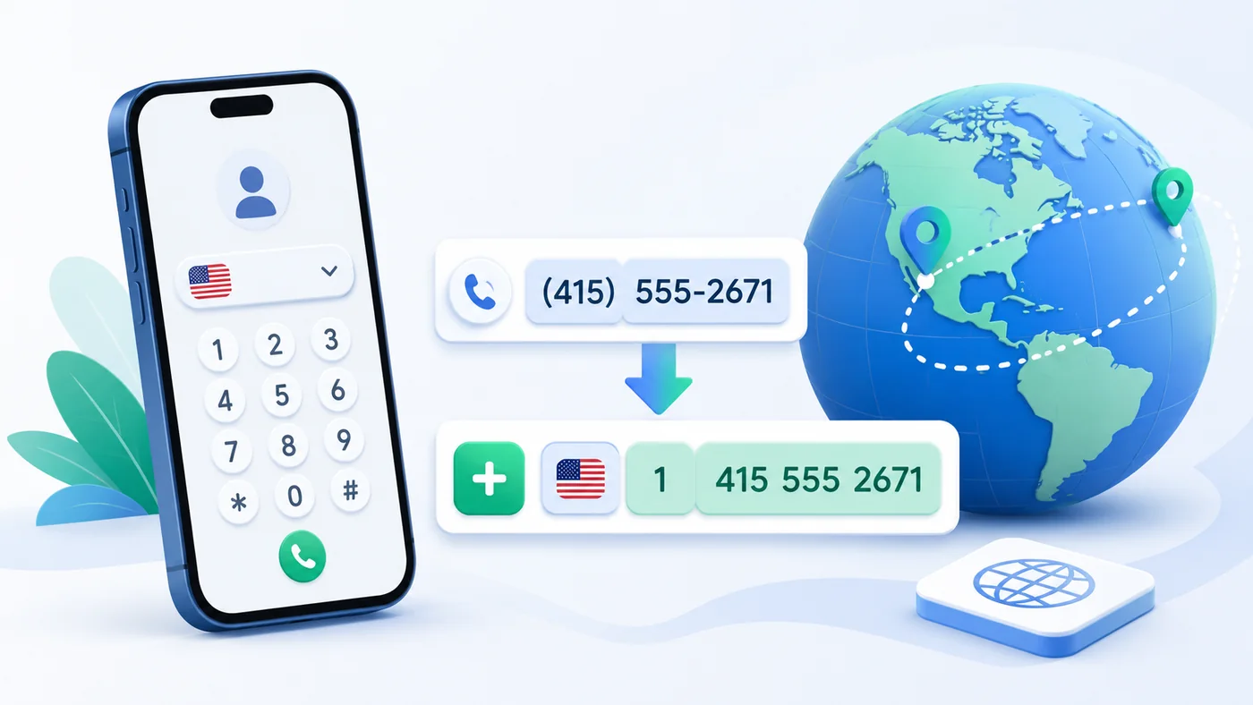 How to enter an international phone number correctly