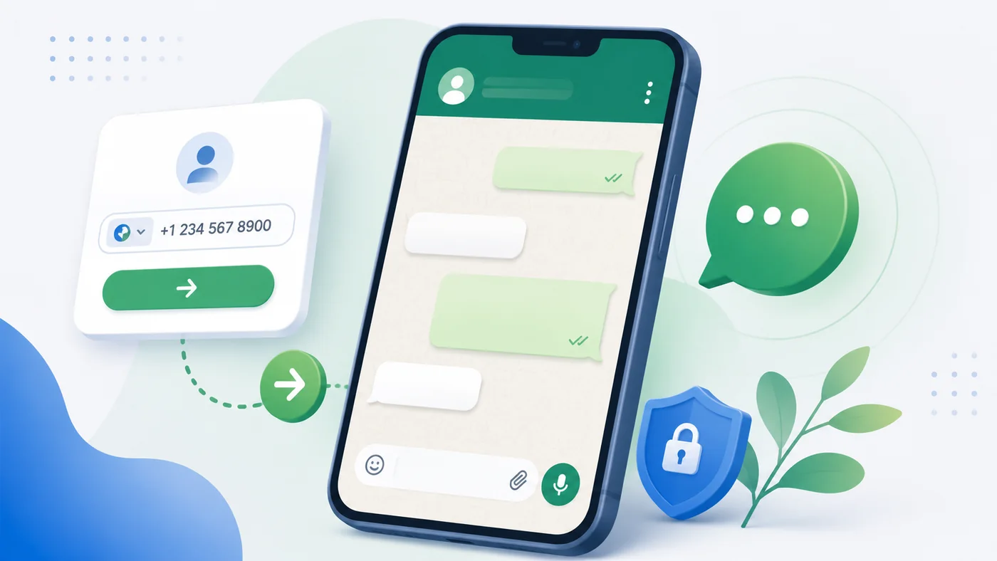 How to message on WhatsApp without saving a number